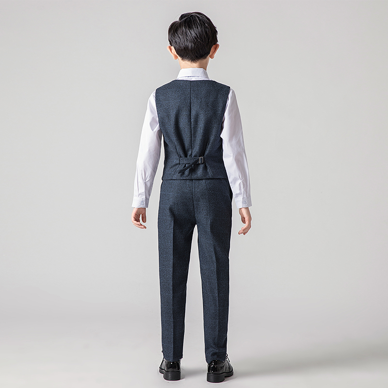 儿童礼服男童花童男孩表演钢琴演出服西服套装小主持人西装婚礼秋
