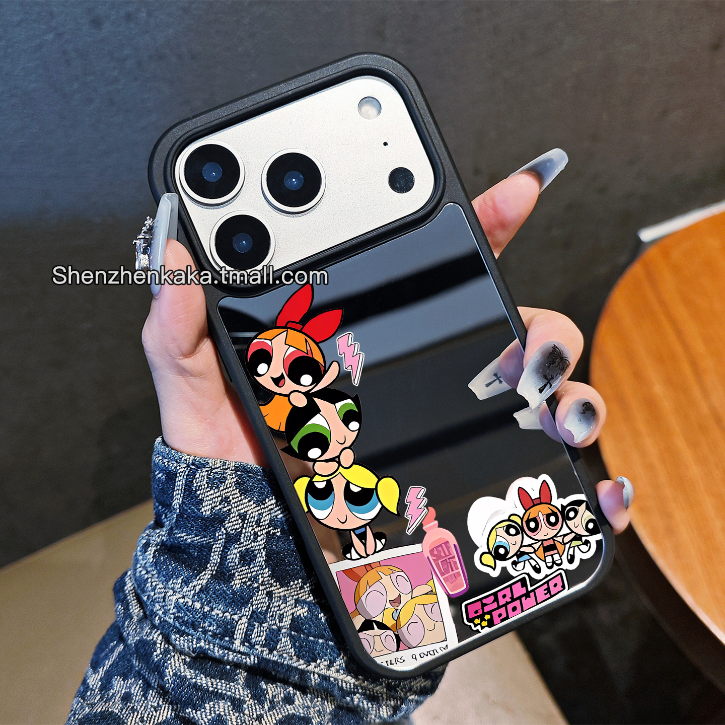 飞天小女警17promax手机壳镜面Magsafe磁吸适用苹果16少女风15plus小众好看iphone14卡通可爱13promax保护套