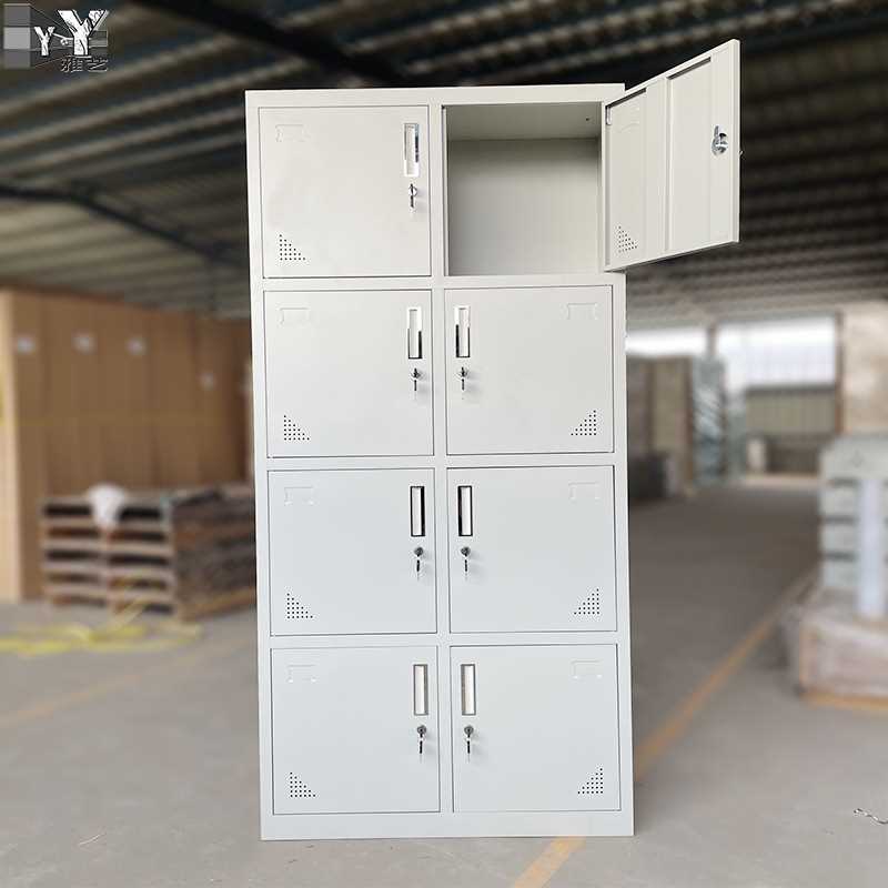 4层8门更衣柜5层10门铁皮储物柜带锁工厂员工宿舍换衣柜存包柜