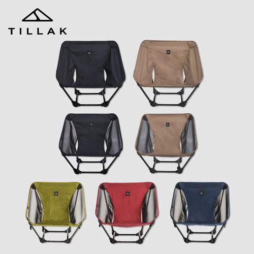 TILLAK月亮椅矮款折叠超轻量600g户外露营徒步便携网纱凳子地面椅