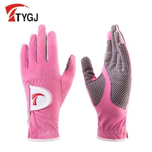 超纤布高尔夫球手套女士golf防滑加长手腕防晒透气手套左右双手