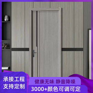 实木烤漆门白色木门卧室隔音门实木复合套装门厂家现代轻奢批发