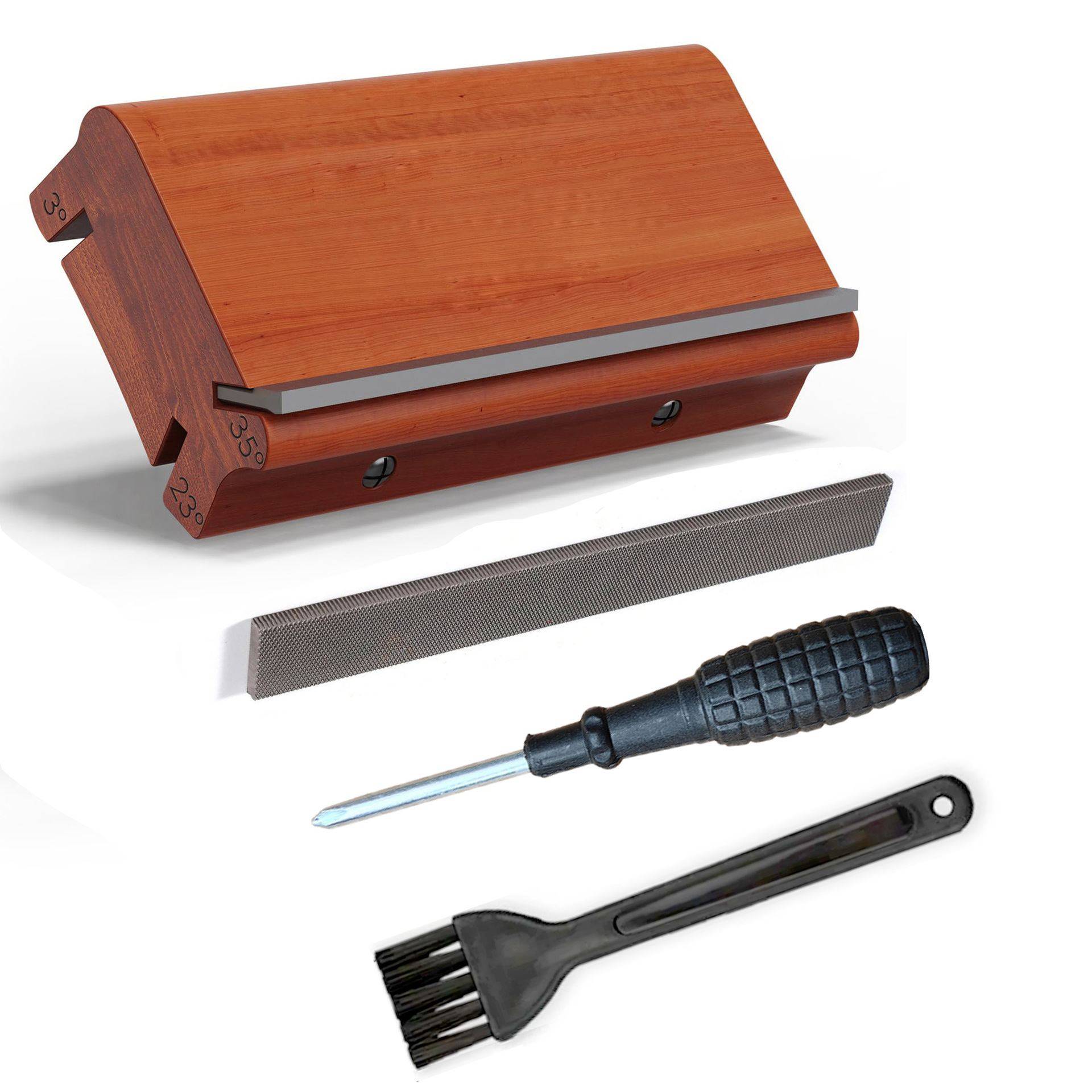 3/23/35度音品端斜角锉刀 三合一音锉吉他音品端修整找平倒角工具