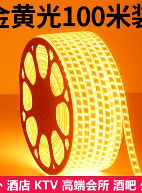 金黄光5730双排贴片黄光酒店KTV户外防水金黄色线灯120珠LED灯带
