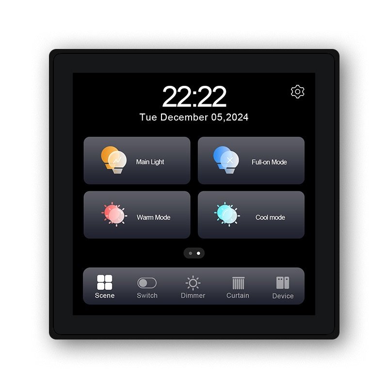 4寸全面屏1/2/3/4路ZigBee 3.0开关支持调光窗帘群组智能控制
