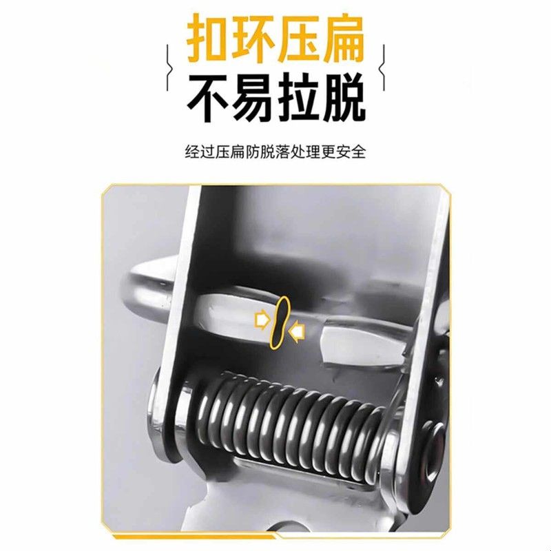 不锈钢锁扣铁皮箱专用鸭嘴扣弹簧卡扣箱包拉扣五金配件搭扣固定器图片