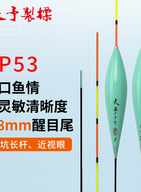 天予浮漂DP53黑坑后期慢鱼偷驴冬钓鲫鱼罗非轻口弱口高灵敏醒目