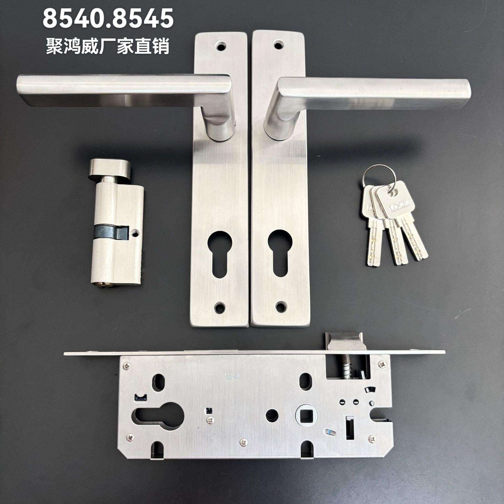 304不锈钢4585大葫芦室内门房间门卧室过道门把手8545不锈钢锁体