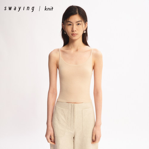 SWAYING官方羊绒无缝吊带背心女