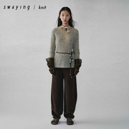 SWAYING官方牦牛拉绒束腿裤