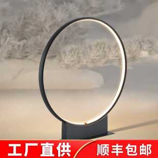 户外防水草坪灯现代室外别墅庭院灯环形家用小区花园景观草地灯