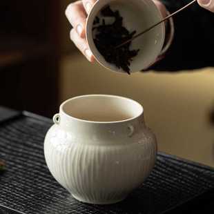 桌面茶洗大号家用陶瓷笔洗茶碗茶渣缸茶具配件洗杯碗茶渣桶茶道