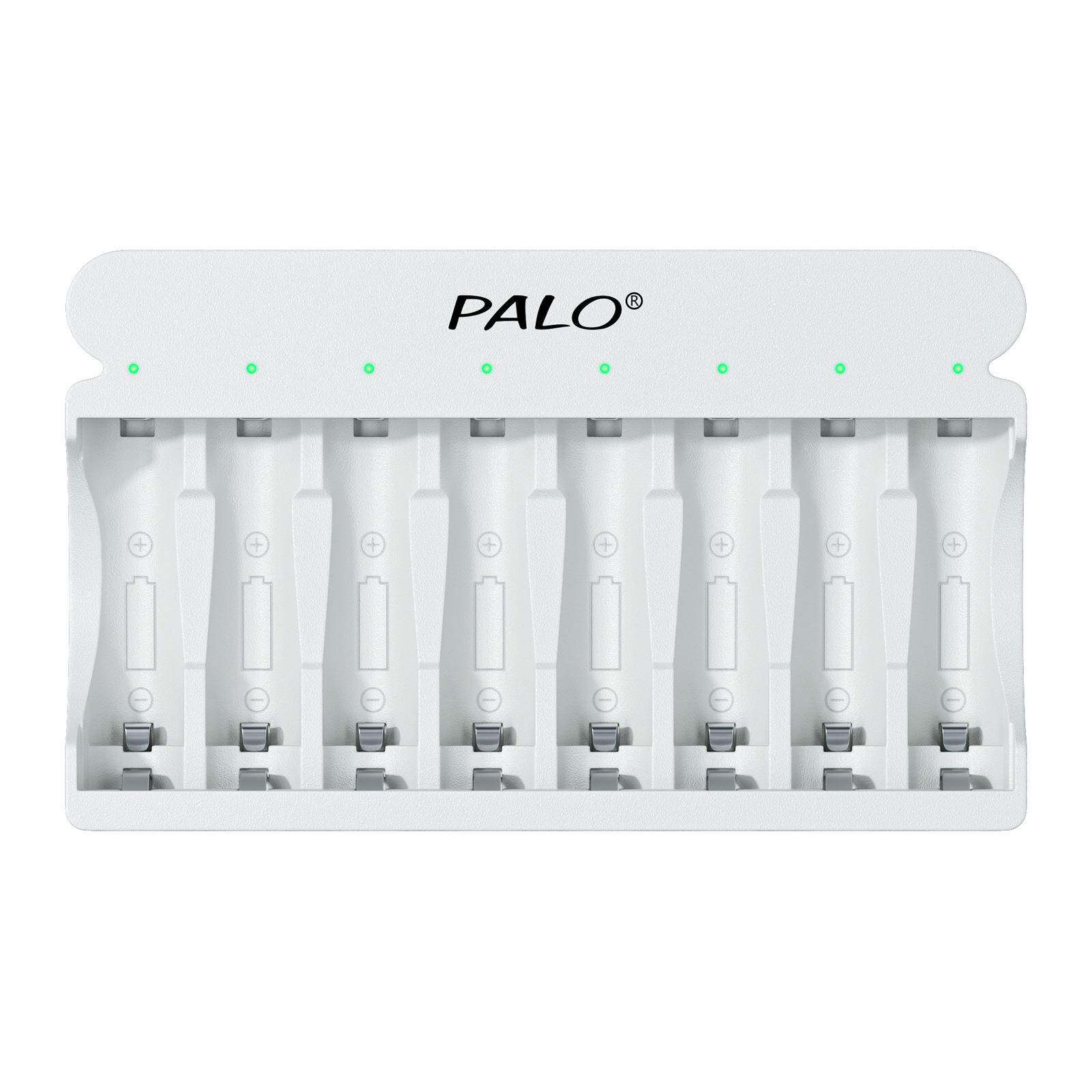 PALO星威8槽智能快充充电器适用于1.2V镍氢5号7号AA充电电池