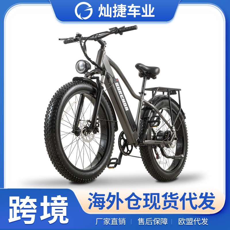 海外仓电动自行车雪地车RX20新款送货自行车减震山地车粗胎ebike