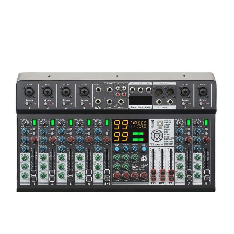 专业99 DSP效果演出用调音台6/8路调台小型调音台电家用舞台k歌