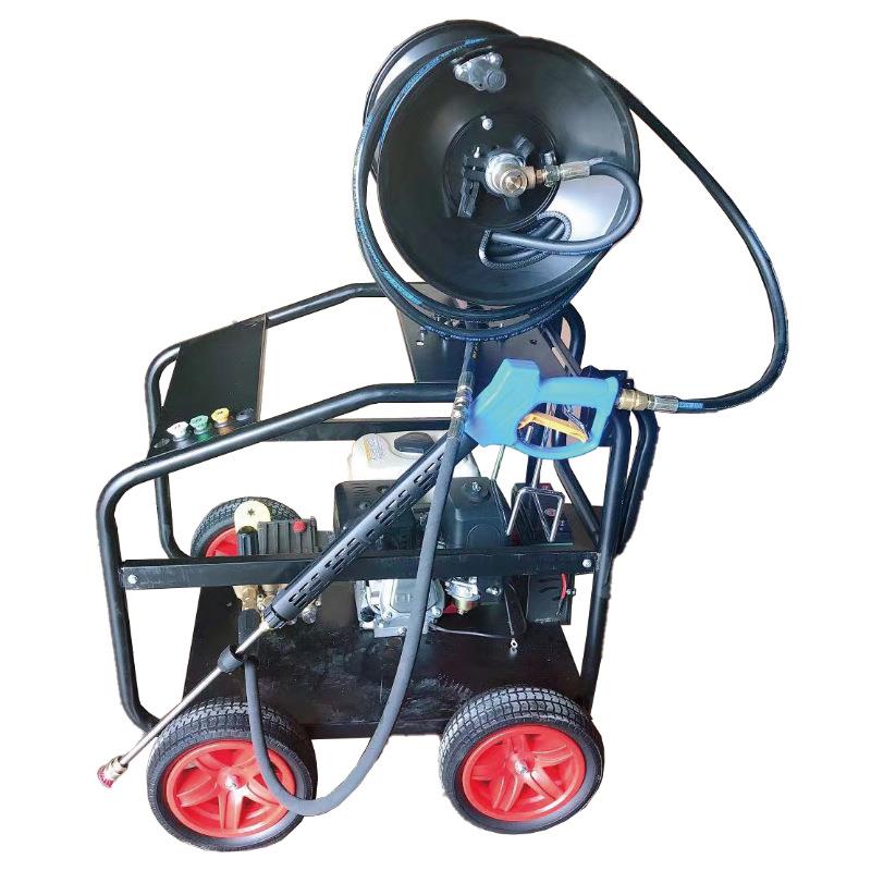 170力帆汽油动力高压含卷管器高压清洗机小区工厂管道路面清洗