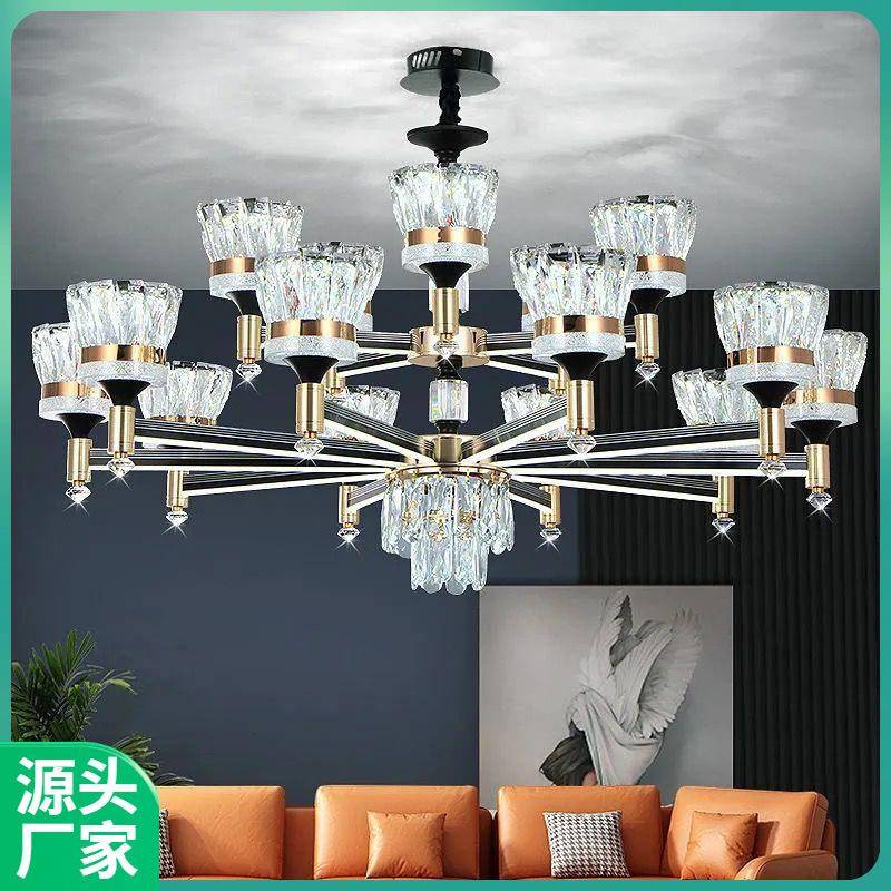吊灯客厅灯现代北欧轻奢水晶灯饰客厅大灯卧室灯餐厅吊灯2022新款