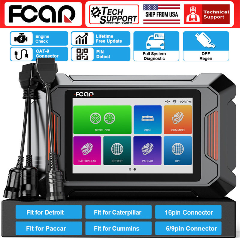 FCAR F803柴油卡车检测工具 美柴油发动机 工程机械诊断 DPF再生