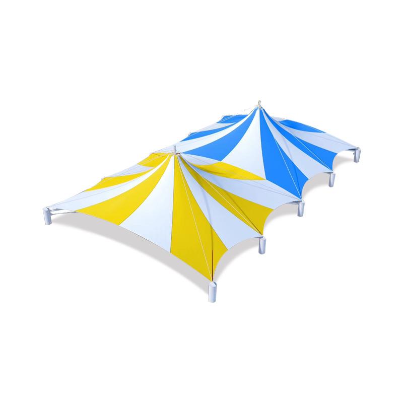 帽顶张拉膜设计加工安装索膜结构景观棚水上乐园膜结构遮阳棚