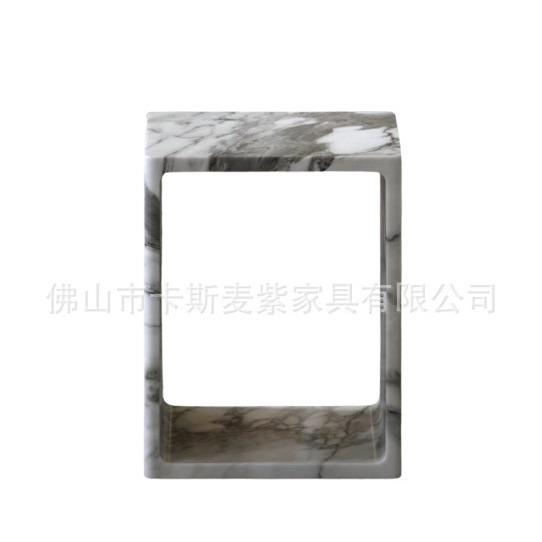 天然大理石边几小角几艺术设计师简约沙发边柜茶几客厅角柜小方桌