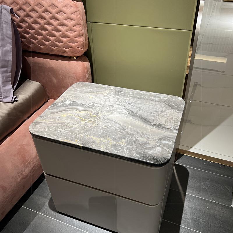 宾利BENTLEY轻奢实木床头柜双抽屉简约卧室小柜子储物柜