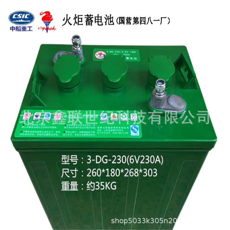 火炬蓄电池6V-240AH/观光车扫地机蓄电池3-DG-240(3-EV-200)