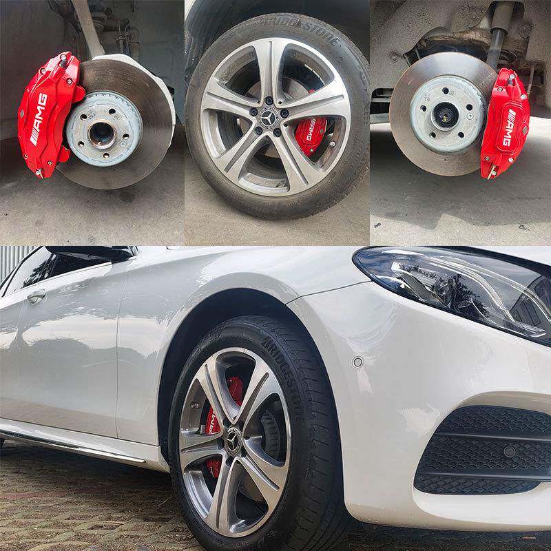 适用21奔驰E系刹车卡钳罩改装铝合金E级轮毂卡钳盖E200/E260/E300图片