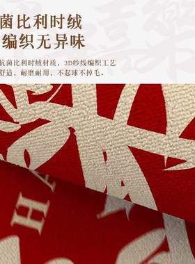 家用入户门地垫高级感红色喜庆进门防滑地垫乔迁新居耐磨耐脏地垫