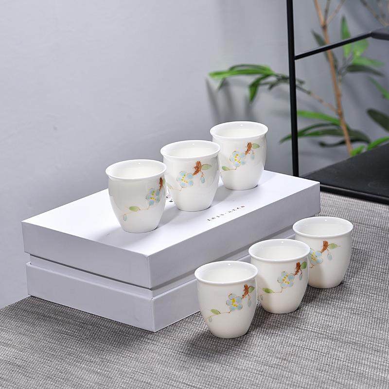 手绘茶杯单杯品茗杯大号白瓷薄胎主人杯创意普洱茶杯个人杯陶瓷,畜牧/养殖物资,畜牧/养殖器械,淘宝优惠券,粉丝福利购,淘宝优惠卷