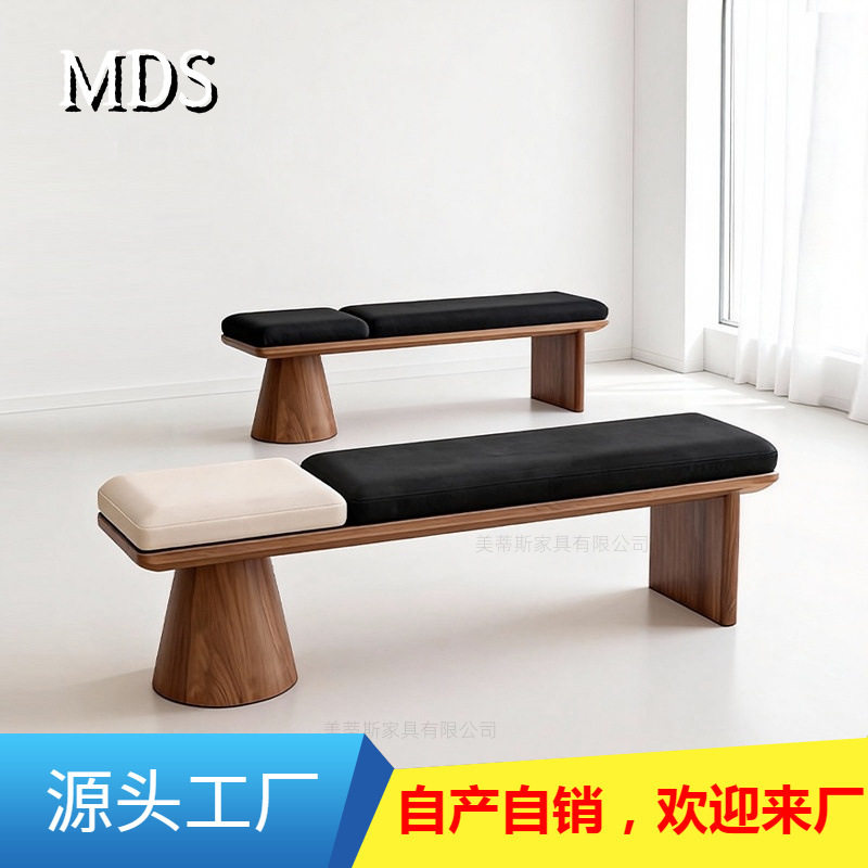 设计师茶桌餐桌条凳凳子餐厅卧室创意长凳意式轻奢高级感长凳餐椅