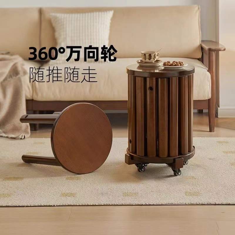 四喜叠叠凳实木多功能圆凳子茶几家用可叠放凳现代吃饭登子餐桌凳
