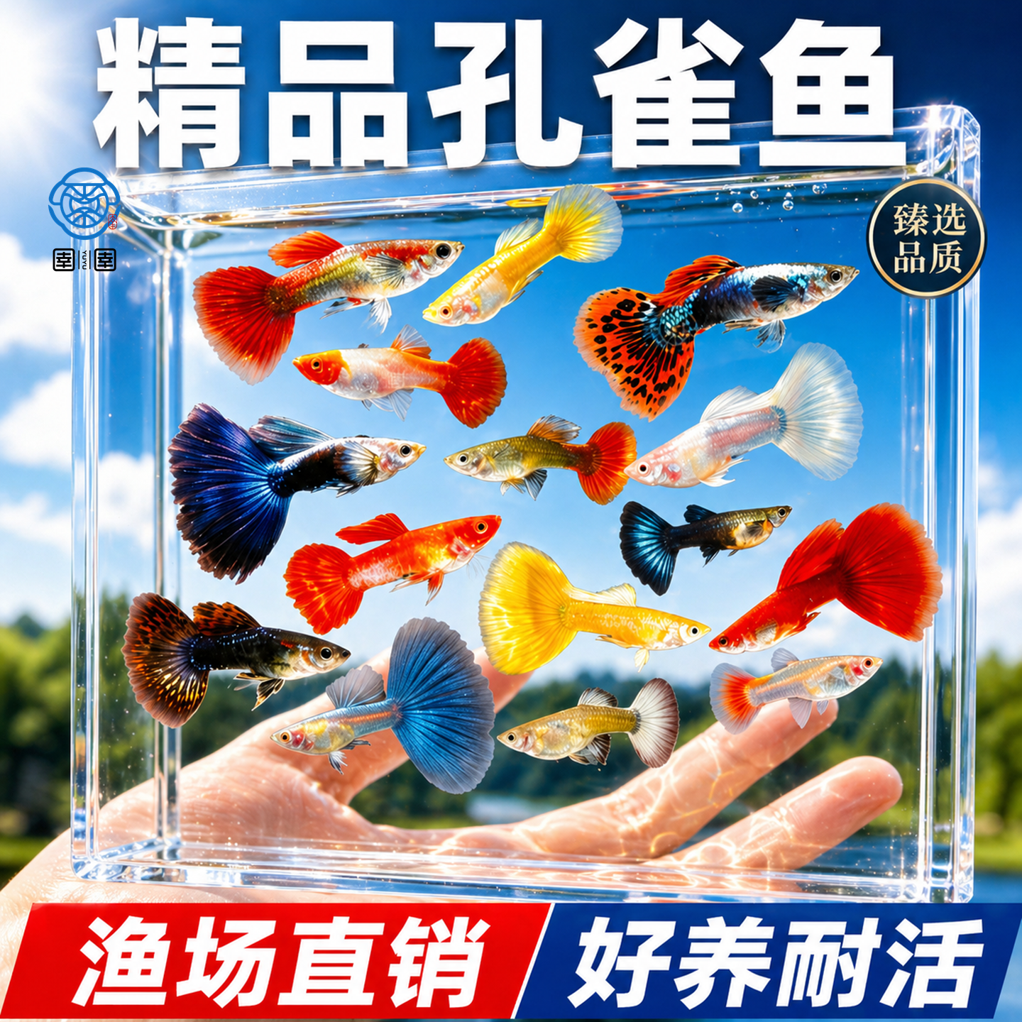 小型热带观赏鱼精品孔雀斑马鱼淡水鱼天使蝶翼米奇灯科活体小鱼苗