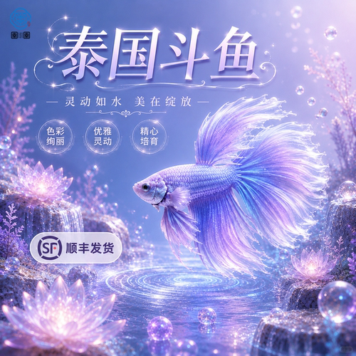 泰国斗鱼观赏鱼小型热带淡水鱼大尾巴半月婚纱好养耐活活体宠物鱼