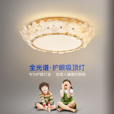 意式轻奢圆形水晶灯卧室吸顶灯
