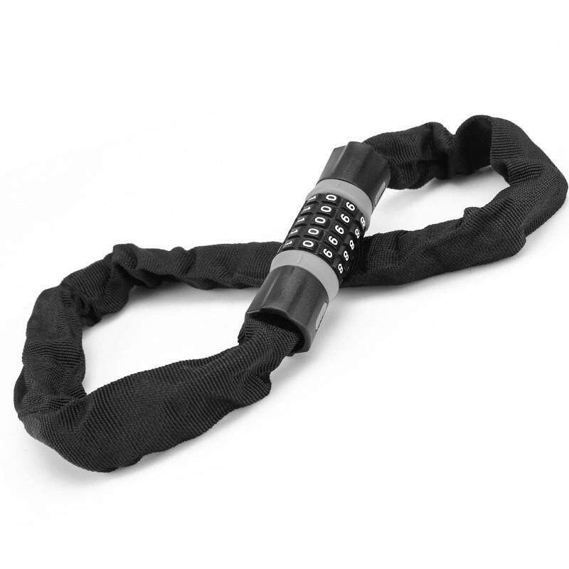 自行车锁链条锁防盗密码锁山地车链锁电动摩托车车锁密码链条锁