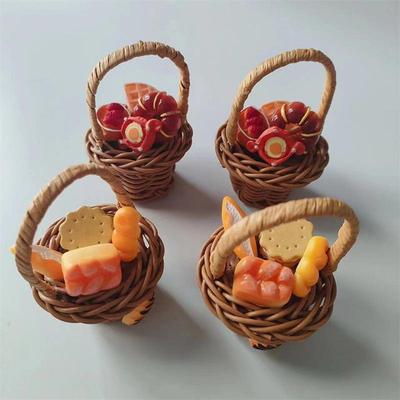 冰箱贴磁贴高档手工制作娃娃屋面包篮子食玩装饰配件摆件摄影道具