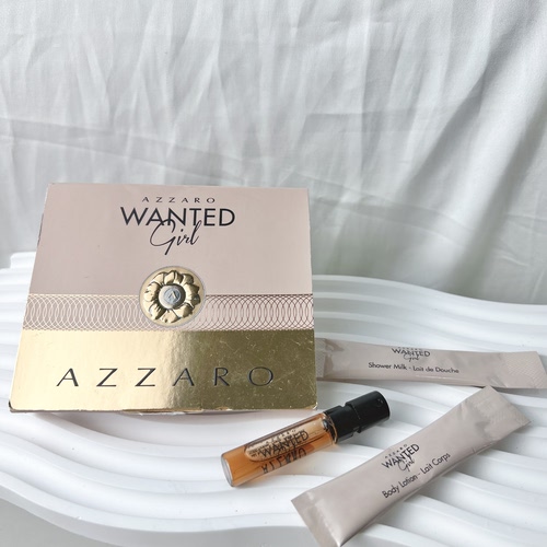 Azzaro阿莎罗通缉令女郎香水试管1.5ml沐浴露身体乳1.5ml×2