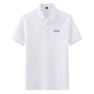 福特汽车工作服短袖Polo衫定制汽修4S店售前工装翻领T恤订制logo