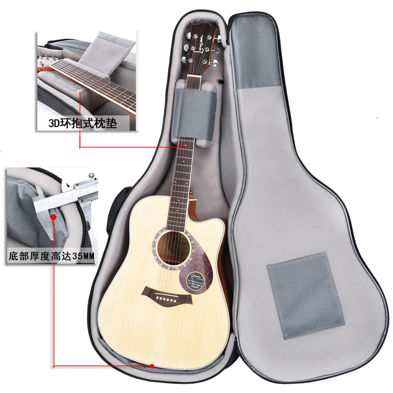 加厚吉他包双肩吉他琴包39寸40寸41寸木吉他袋加厚古典民谣吉他包