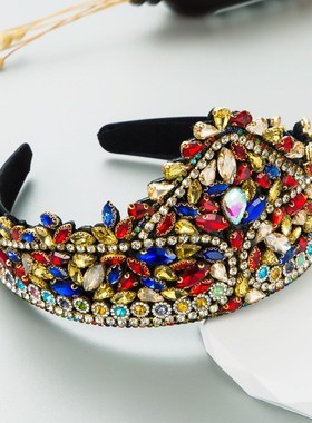 新疆舞蹈头饰定制款发箍发卡A级亚克力轻便款广场舞舞台装演出女