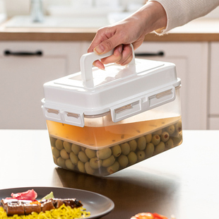 韩式按压式腌菜密封罐厨房泡菜专用盒子食物级酸菜腌制坛子储物罐