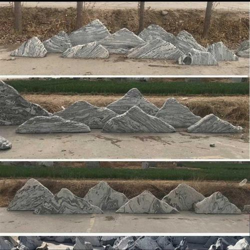 雪浪石切片组合园林庭院草坪枯山水景观石 室内外假山造景雪浪石