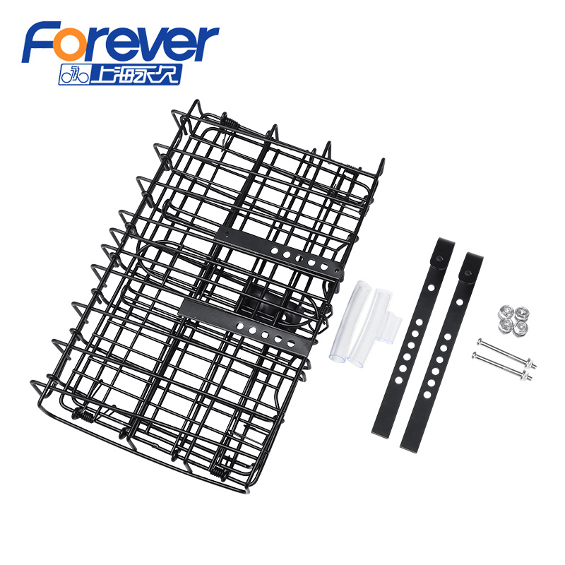 山地折叠自行车篮筐前置挂篮子车筐车框车篓电动单车前筐配件大全