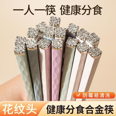 新款抗菌合金筷子防滑防霉耐高温