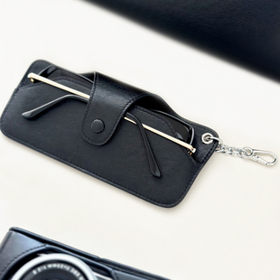 SHANYE山野的雾牛皮真皮眼镜包墨镜收纳包挂式太阳镜便携墨镜盒