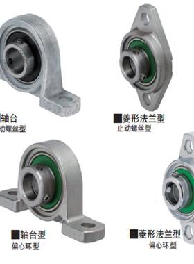 滚珠轴承组件 轴台型·菱形法兰型HBRSX17  不锈钢型  现货