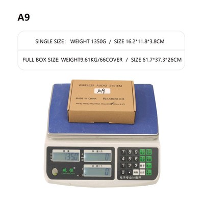 Manufacturer supplied A9 guitar wireless transceiver, electr