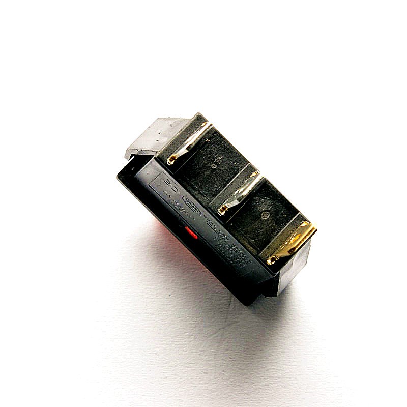 薄船型开关 KCD3-101N KCD2 红色 3脚2档 带灯 15A/250V 10只