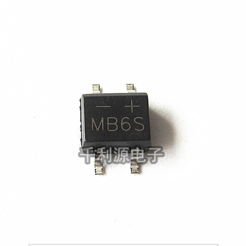 全新 MB6S  整流桥 600V 0.5A 单向 桥堆 整流器 桥堆 贴片 SOP-4