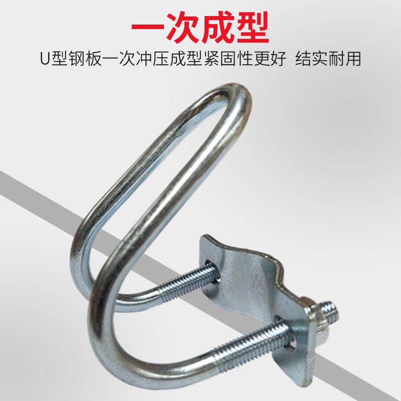 镀锌双u型十字管卡建筑管子卡扣玉米架卡扣u型抱箍卡箍紧围栏固定